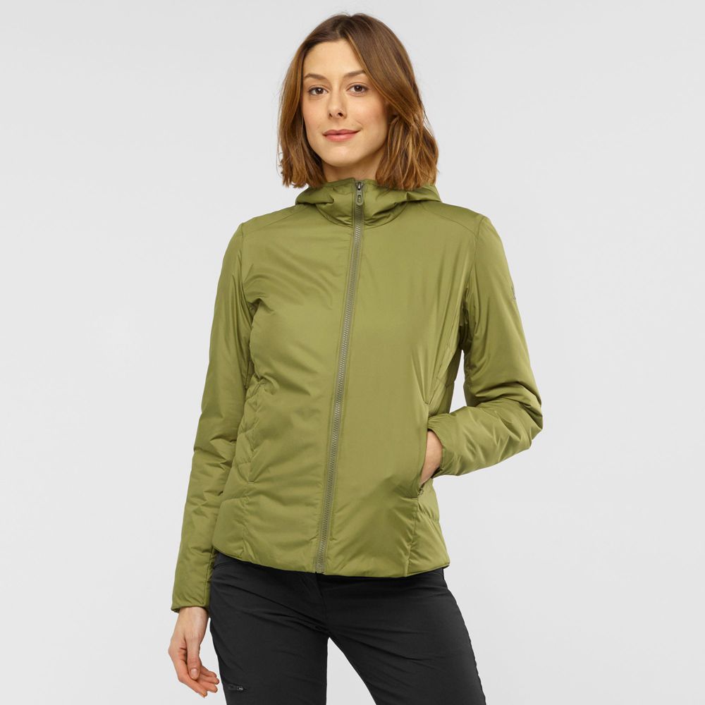 Salomon Outrack Insulated Ireland Womens Jackets Olive Green